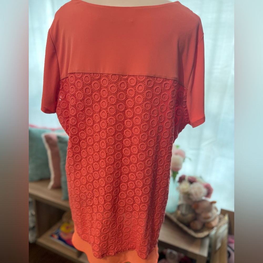1X Plus Calvin Klein Salmon Top